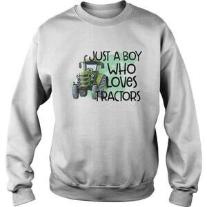 Just A Boy Who Loves Tractors Country Life Graphic Unisex Sweatshirt